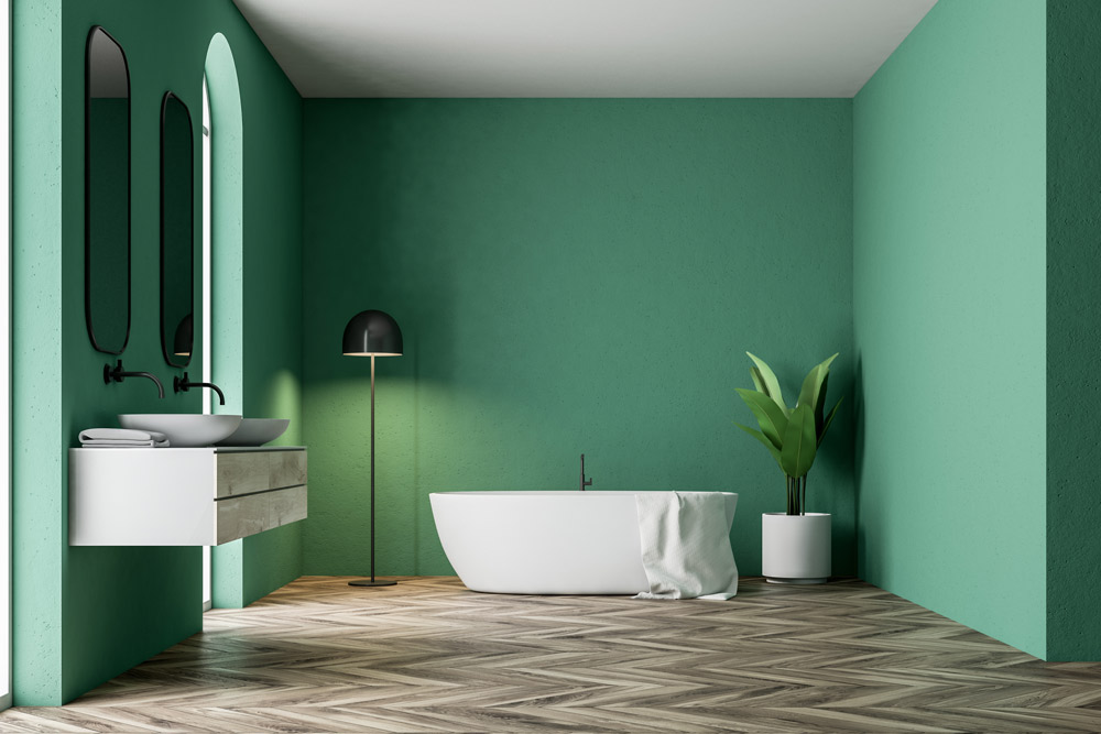 Badezimmer grün streichen