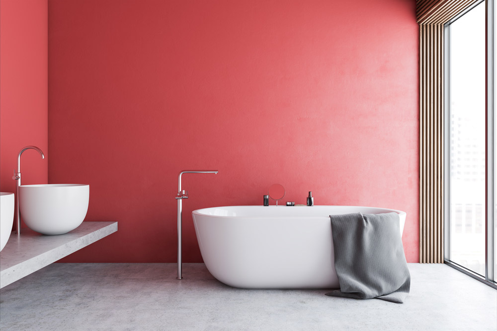Badezimmer Rot